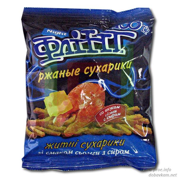 Сухарики «Флинт Night» Семга и сыр