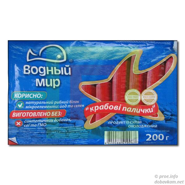 Крабовые палочки ТМ «Водный мир»