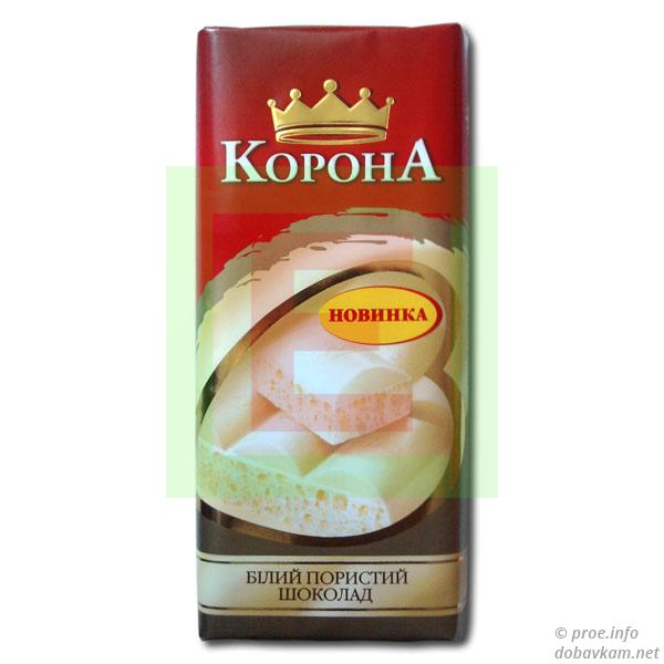 Шоколад «Корона» белый пористый