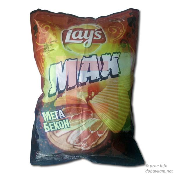 Чипсы «Lay's» MAX Бекон