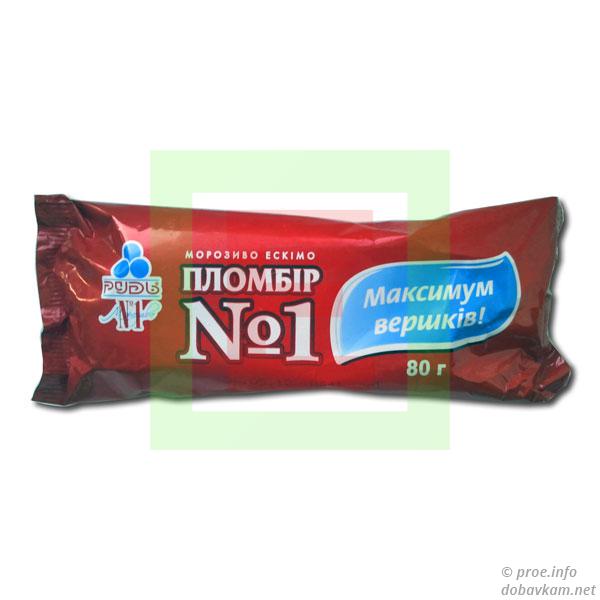 Мороженое эскимо «Пломбир №1» «Рудь»