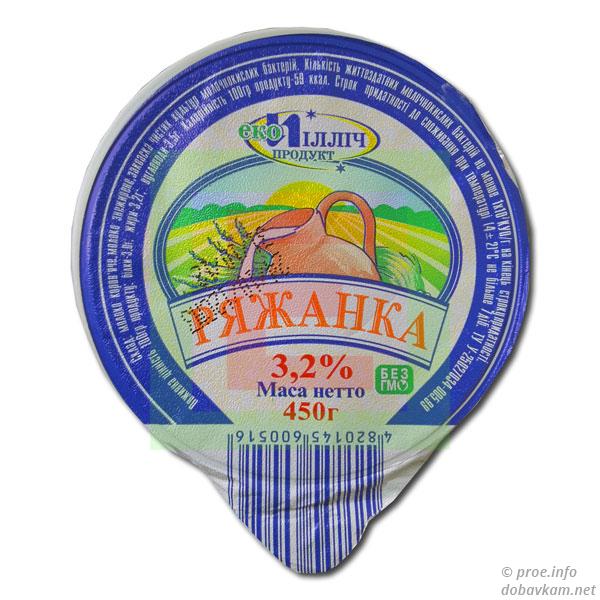Ряженка «Экоильичпродукт» 3,2%