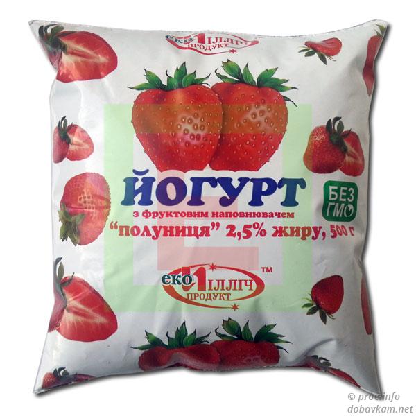 Йогурт «Экоильичпродукт» клубника