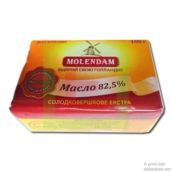 Масло сливочное «Molendam» 82,5%