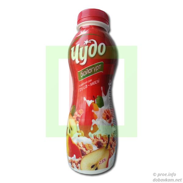 Йогурт «Чудо» груша-мюсли